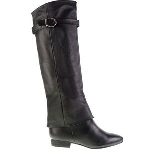 Chinese laundry knee-high riding black leather boots size 6.5 NWOT set in stone